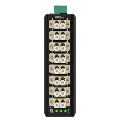 وحدة التحايل الضوئي للألياف متعددة الأوضاع 8 منفذ LC Connector DIN مثبت 12V 24V CE