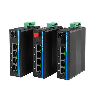 4 منافذ تبديل PoE الصناعية لشبكة جيجابت Active PoE 120W الميزانية غير المُدارة Din Rail
