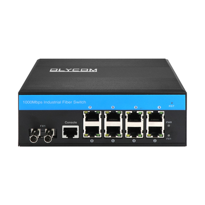 8 منفذ ERPS L2 + المتحول المدار Gigabit Ethernet الصناعية ST SM/MM منفذ الألياف