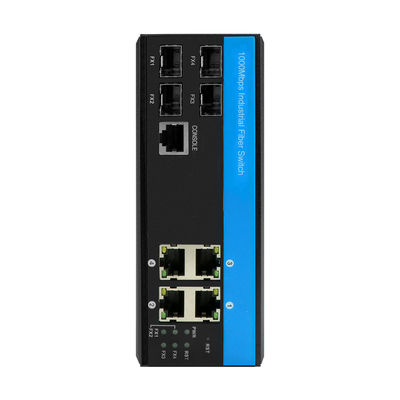 8 منفذات جيجابيت L2 مديرها مفتاح الألياف الصناعية 12V / 24V / 48VDC مفتاح إثنترنيت المدخل