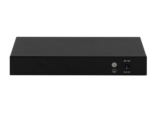 موزع شبكة 8 منافذ 2.5G غير مُدار، ألياف ضوئية 10G، تيار مستمر 12 فولت، بدون مروحة، سرعة تكيفية تلقائية