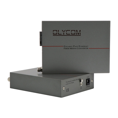 محول وسائل الإعلام PoE Fast Ethernet Single-mode Fiber 30W Budget Unmanaged DC48V مدخل
