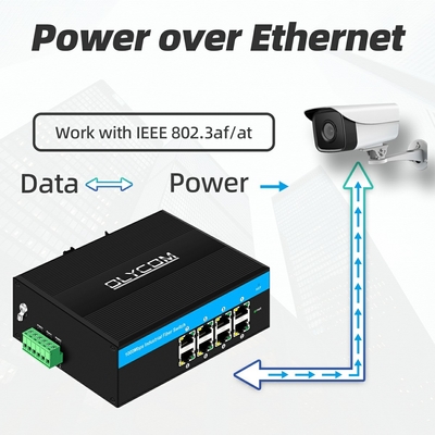 8 منافذ POE مبدل جيجابيت E-Mark 8*RJ45