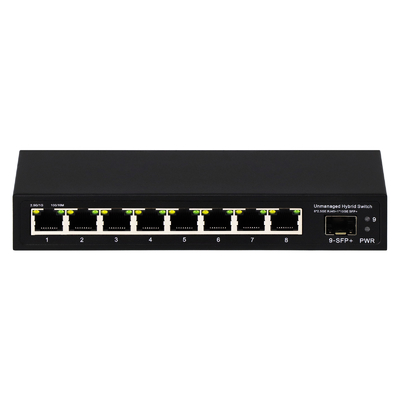 9 منفذ غير مُدار 2.5G Ethernet Switch مع 10G Uplink SFP Port 60Gbps عرض النطاق الترددي الخلفي