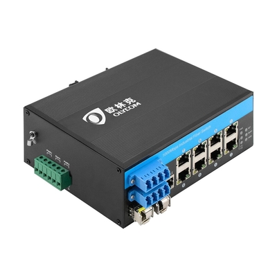 التبديل الصناعي Gigabit 12 Port Din Rial switch مدير التبديل البصري عبر شبكة الايثنر POE
