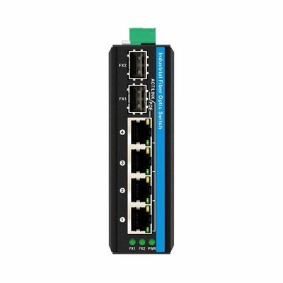 ميني 6 منفذات جيجابيت إثرنيت مبدل بو مبدل دين ريل 2 sfp+ 4 RJ45 DC48-52V مدخل طاقة مزدوج