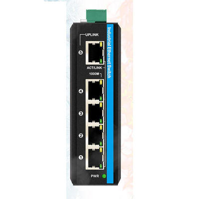 موزع شبكة جيجابت مُدار عبر الويب بـ 5 منافذ، 100/1000 ميجابت، RSTP، 802.1Q، بتصنيف IP40