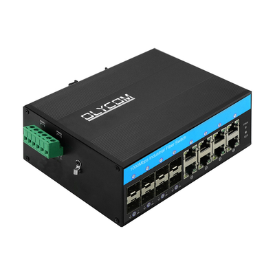 16 منفذ دعم مفاتيح POE جيجابيت af / at / bt مفاتيح Ethernet din-rail لنظام CCTV