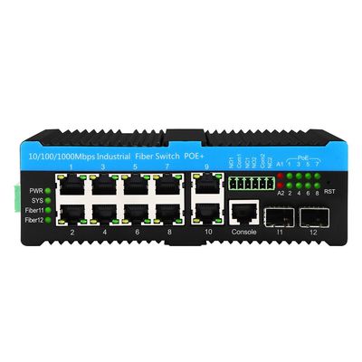 L2 L3 المدارات جيجابيت الصناعية إثنتر سويتش بو سويتش 90w 2 * 2.5G SFP + 8 * RJ45 منافذ سويتش الخارجي