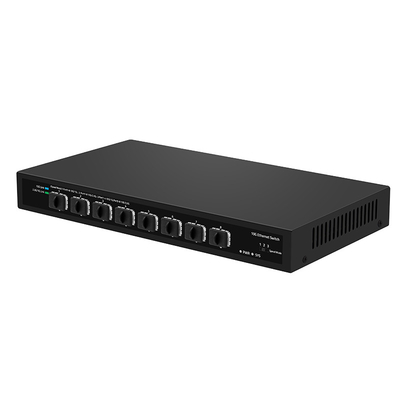 8 منفذ 10G مفتاح الألياف 1G 2.5G متوافق غير مدير DC12V مدخل مبني على Realtek
