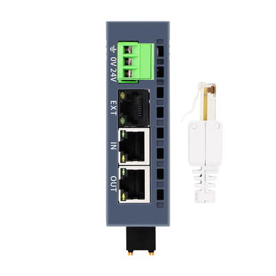 وحدة إدخال/خروج الصناعية 16 منفذ 24 فولت DC DIN Rail مزدوج RJ45 منفذ IP20