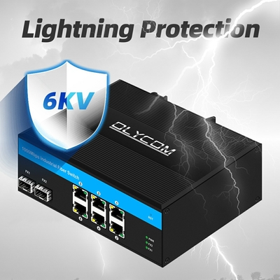 8 منفذات جيجابيت غير مديرها مفتاح إثنريت POE مفتاح DC48V
