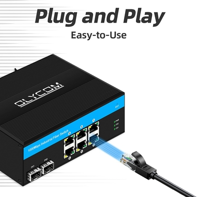 8 منفذات جيجابيت غير مديرها مفتاح إثنريت POE مفتاح DC48V