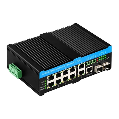 8-Port PoE Gigabit Ethernet Switch L2 يتم إدارته مع مدخل DC48V ودرجة الحماية IP40