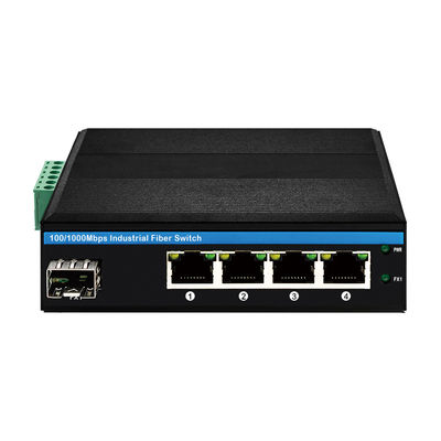 4-البوابة الطاقة الشمسية PoE التبديل 100/1000M الألياف 120W مزدوج DC12V / DC24V / DC48V مدخل CE