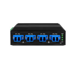 2*2B مفتاح التحويل الضوئي الصناعي LC/SC Connector SM/MM DC24/48V Input