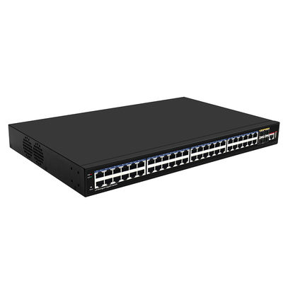 48 منفذًا Gigabit L3 مدير لتحويل الشبكة 10G Fiber Uplinks Single AC Input مبني على Realtek
