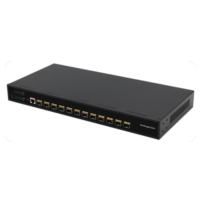 10G Fiber L3 Managed Switch 12 Port Full Optic Ports Console المدخلات المترددة القابلة للإدارة