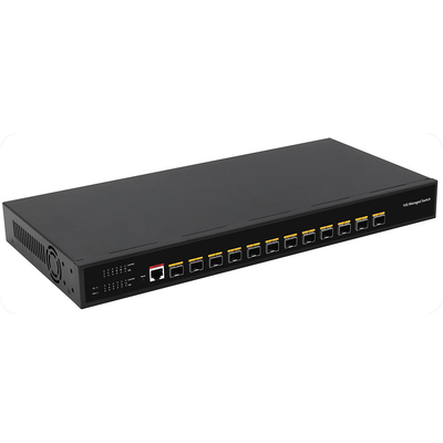10G Fiber L3 Managed Switch 12 Port Full Optic Ports Console المدخلات المترددة القابلة للإدارة
