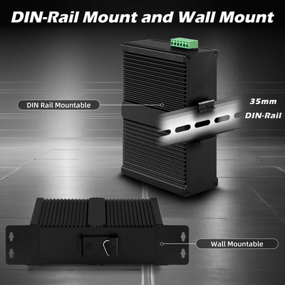 16 منفذ إدارة التبديل الالكتروني الصناعي 8RJ45 + 8SFP POE التبديل مع 4 * RS485 + 2 * CAN BUS