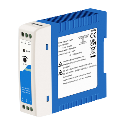 24 فولت محول الطاقة الصناعية CE UL المدرجة 1A الخروج AC / DC إدخال مزدوج DIN Rail