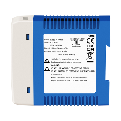 24 فولت محول الطاقة الصناعية CE UL المدرجة 1A الخروج AC / DC إدخال مزدوج DIN Rail