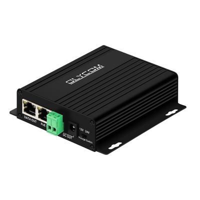 غيغابيت 30W PoE Splitter DC12V DC24V خروجه جدارية مثبتة 100 متر PoE المسافة