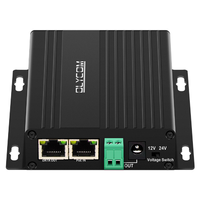 غيغابيت 30W PoE Splitter DC12V DC24V خروجه جدارية مثبتة 100 متر PoE المسافة