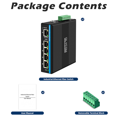 5 منفذات Gigabit Switch E-Mard مبدل Ethernet الصناعي المعتمد