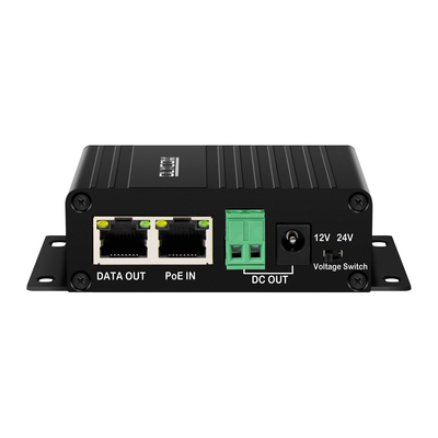 مُقسّم PoE بـ 30 واط مع مخرج DC12V/24V قابل للتبديل للكاميرات الأمنية، و AP اللاسلكي، وأنظمة التحكم في الوصول.