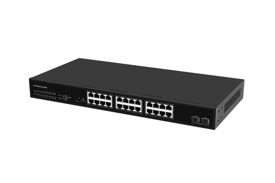 2.5G Ethernet Switch 24 port 10G Fiber Ethernet Switch Desktop 24*10/100/1000/2500M منافذ RJ45+2*10G منافذ SFP+