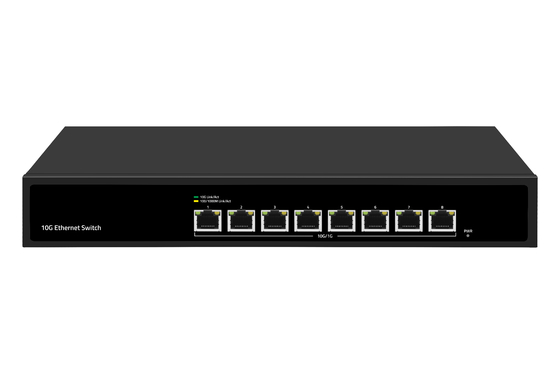 8 منفذ 10G Ethernet Switch 8*10G Ethernet Ports دعم 100/1000M/2500M/5G/10G