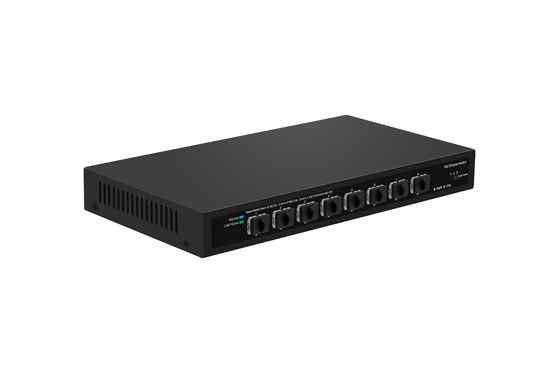 مُبدِّل ألياف ضوئية 10G SFP+، 8 منافذ ألياف ضوئية 10G SFP+ تدعم 1.25G/2.5G/10G