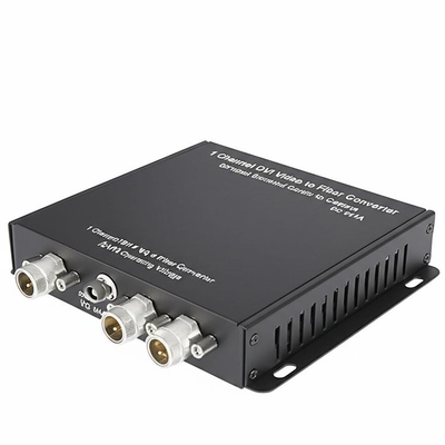 نقل بيانات محول فيديو DVI إلى الألياف أحادي القناة من مركز التحكم إلى الكاميرا بجهد تشغيل DC 5V1A