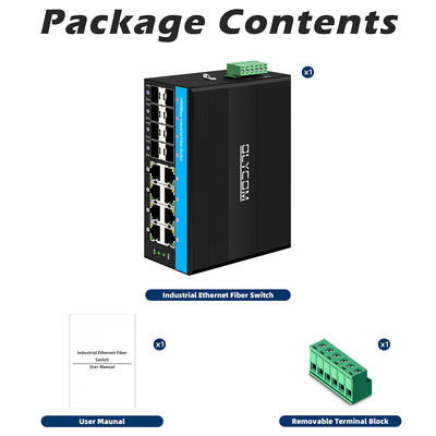 ناقل بو غير المدار ناقل بوابات 16 جيجابيت PoE af/at/bt 240w الميزانية للاستخدام في الهواء الطلق