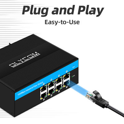 مفتاح إثنر 8 بوابة جيجابيت E-Mark لتغيير الشبكة الصناعية للاستخدام في الهواء الطلق