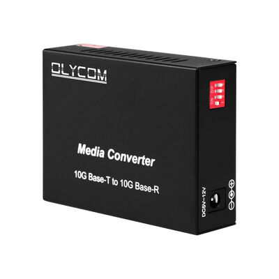 10G SFP + محول وسائل الإعلام غير المدار بالألياف مع DIP Switch محول الألياف الضوئية لمركز البيانات ومركز الشبكة المحلية