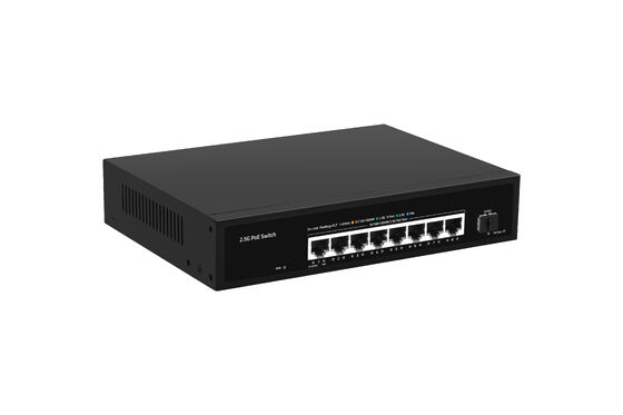 8-Port 2.5G PoE Switch مع 10G SFP Uplink 100W الميزانية غير المدارة 220V مشغلة