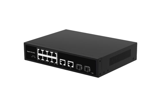 8 منافذ 120W Gigabit POE Switch مع POE Watchdog لشبكة الألياف التجارية