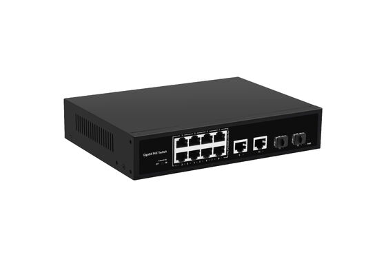 8 منافذ 120W Gigabit POE Switch مع POE Watchdog لشبكة الألياف التجارية