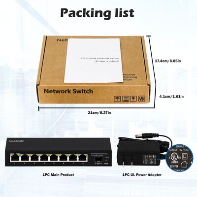 مفتاح Ethernet غير مدير 2.5G مع عرض النطاق الترددي الخلفي 60Gbps وميناء SFP Uplink 10G لشبكات الأعمال