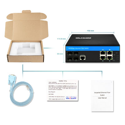 8 منفذ L2 مُدارة Ethernet Switch 1G/2.5G SFP Uplinks الصناعية الصف CE FCC
