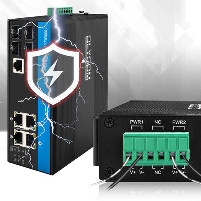 8 منفذ L2 مُدارة Ethernet Switch 1G/2.5G SFP Uplinks الصناعية الصف CE FCC