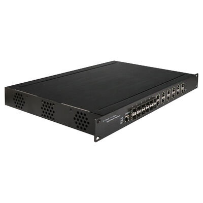 1U Rack 24 Port Managed Switch مع 12RJ45+12SFP Ports IP30 Class Safety و IEEE802.3az EEE التبديل الالكتروني الصناعي