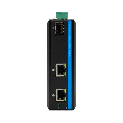 محول PoE للشبكة الصناعية المصغرة 10/100Mbps فتحة SFP Fast Ethernet DC48V DIN مثبتة