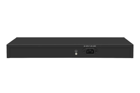 24 منفذ Gigabit PoE Switch 1U نوع غير مدير 1G Ethernet 300W الميزانية بدون مروحة