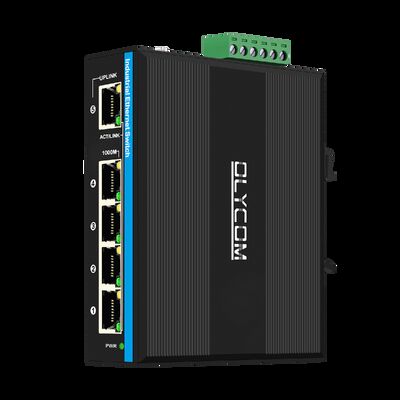 مفتاح PoE الصناعي للطاقة الشمسية DC12-48V 240W مفتاح الشبكة المدار عبر الويب لأنظمة Cctv