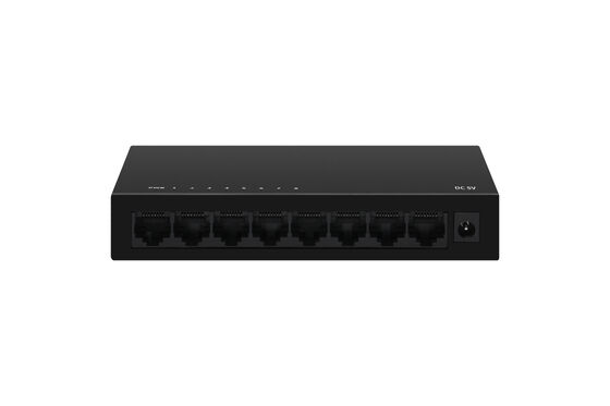 8-Port Gigabit Ethernet Switch Desktop غير مدير 100M / 1G الاستشعار التلقائي DC5V مدخل CE