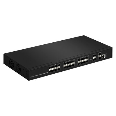 28-البوابة 10G SFP + مدير فائبر التبديل L2/L3 التجميع التبديل مع SNMP VLAN QoS لمركز البيانات شبكة ISP