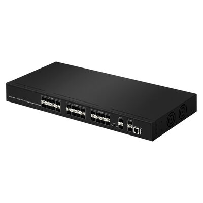 28-البوابة 10G SFP + مدير فائبر التبديل L2/L3 التجميع التبديل مع SNMP VLAN QoS لمركز البيانات شبكة ISP